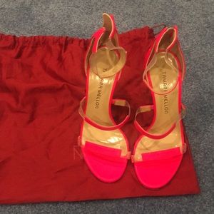 Tamara Mellon pink clear shoes